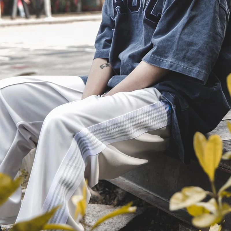 إبر الاسمنت عين السراويل الرياضية فضفاضة نمط تنوعا الشباب Sle السياحية مستقيم الساق السراويل الطويلة للرجال