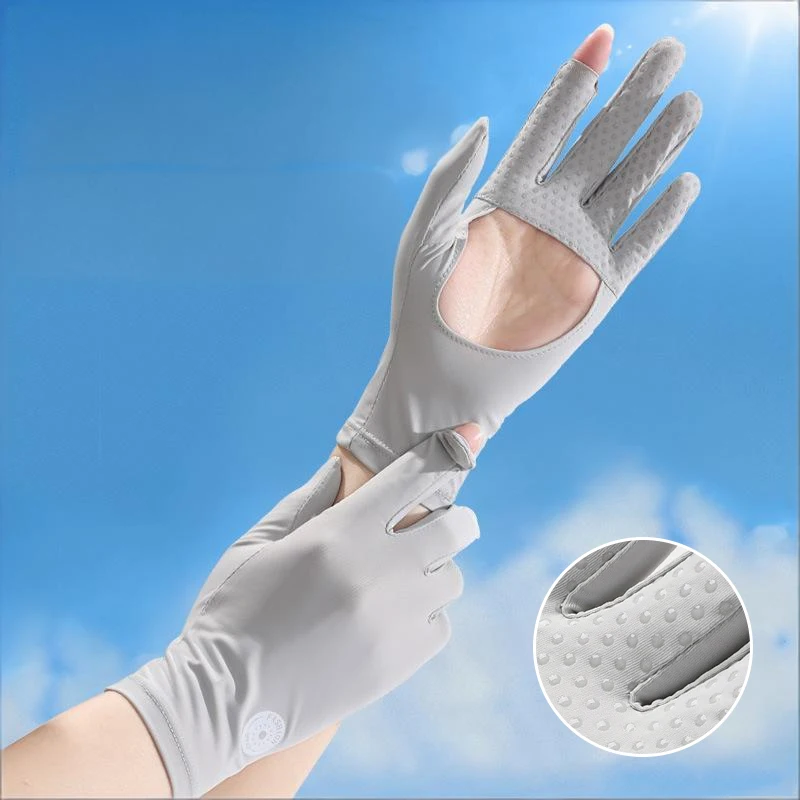 Luvas de Proteção Solar Palm Hollow Out com Tela Sensível ao Toque, Respiráveis, Antiderrapantes, Finas, para Dirigir e Atividades ao Ar Livre