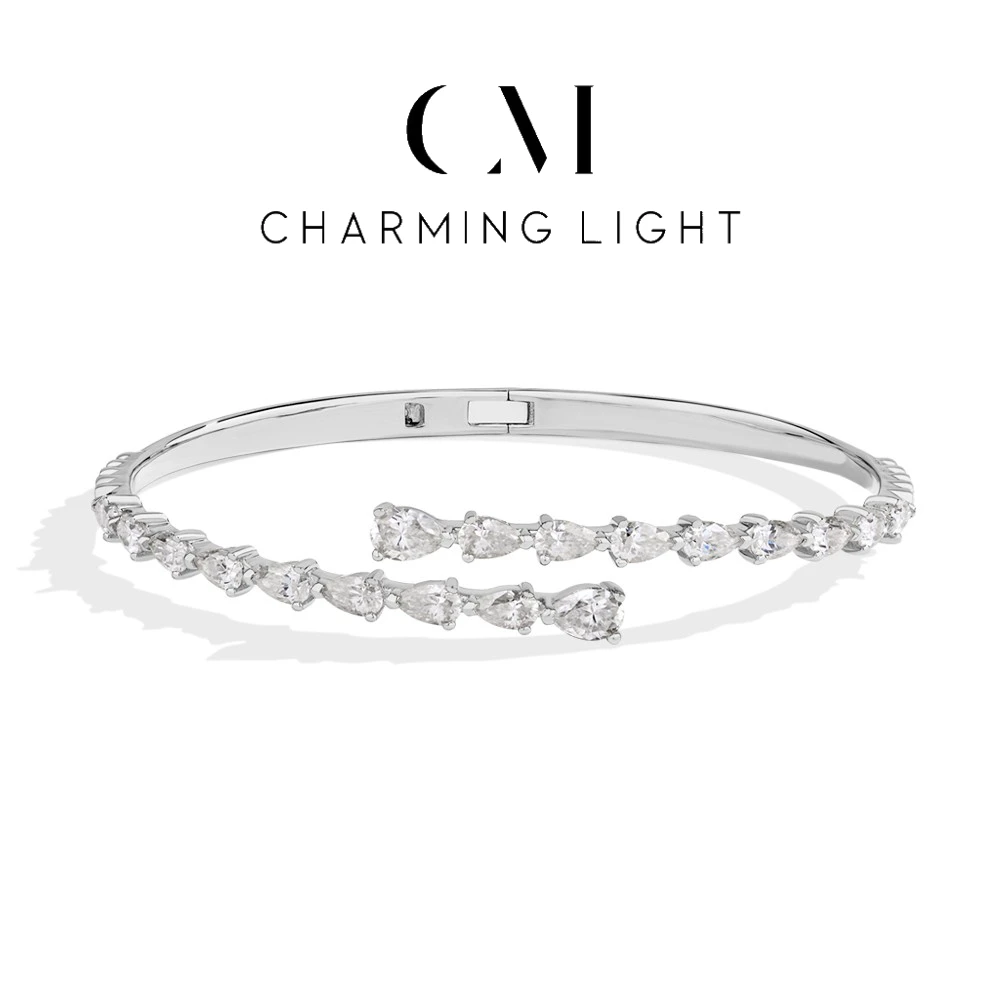 Charming Original Design Moissanite Bracelet Lab Diamond Adjustable Bracelet 925 Sterling Sliver For Women Elegant Party Jewelry