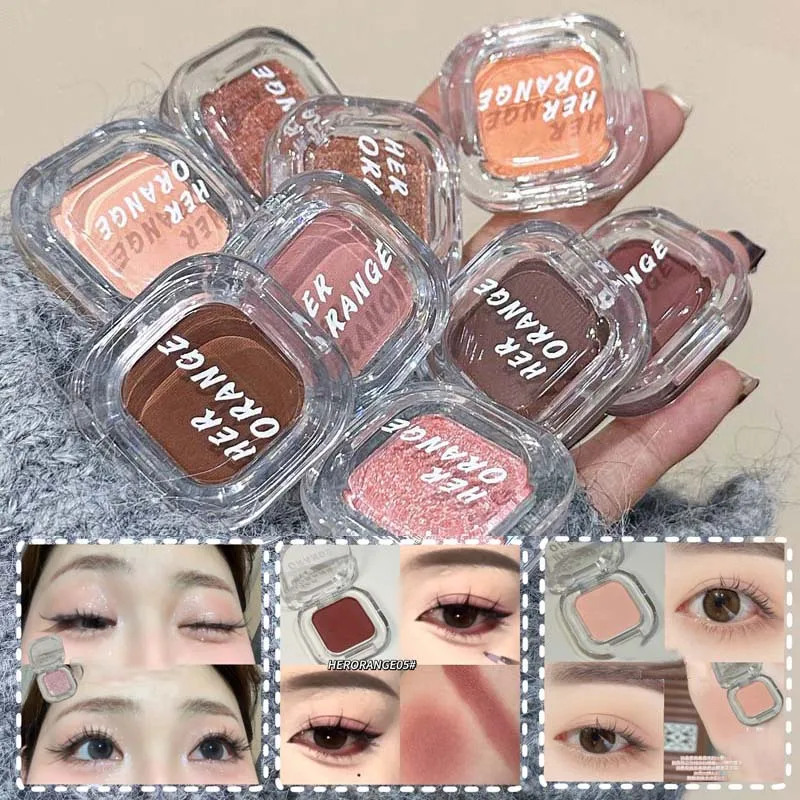 Monochrome Red Brown Aegyo-sal Makeup Eyeshadow Powder Palette Silky Matte Chocolate Contour Lying Silkworm Eyeliner Waterproof