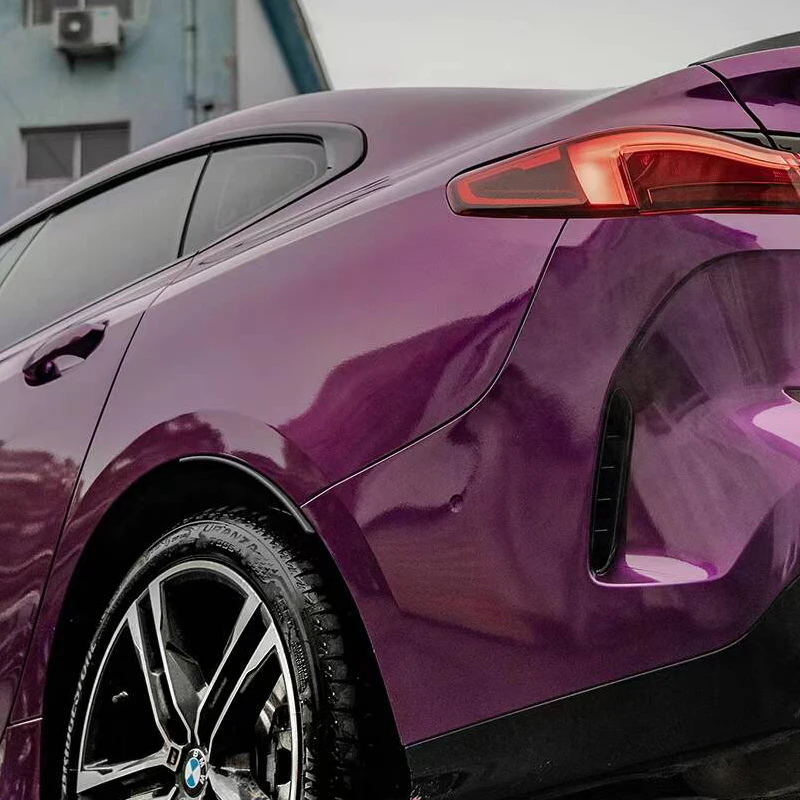 

Ultra Glossy Metallic Grape Purple Wrapping Film Vinyl Wrap Vehicle Car Decal Sticker Foil With Air Free Bubble, PVC Material