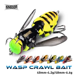 Kingdom Floating Wasp Bait 4.2g 6.6g 40mm 48mm Artificial Insect Bionic Fishing Lure Hard Baits Bass Carp Pike Fishing Wobbler