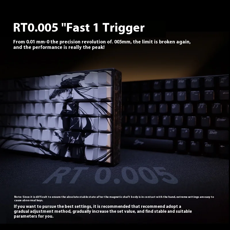 WLMOUSE Ying75 لوحة المفاتيح الميكانيكية المغناطيسية السلكية 8K RT0.005 مزورة الكربون CNC قذيفة طوقا لوحة مفاتيح الألعاب ألعاب الكمبيوتر الملحقات #3