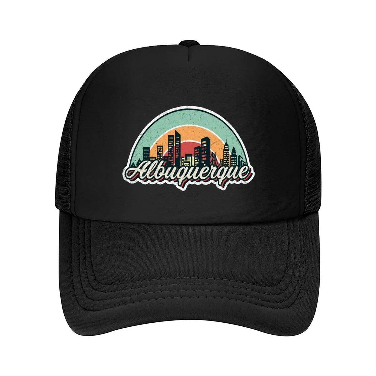 

Albuquerque city retro Baseball Cap Big Size Hat Sunhat Unique hats Golf Hat Man Female Men's