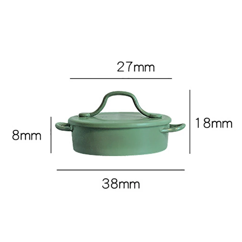 1:12/1:6 Poppenhuis Miniatuur Metalen Hete Pot Kooksoep Model Keuken Kookgerei Accessoires Voor Poppenhuis Decor Kinderen Speelgoed