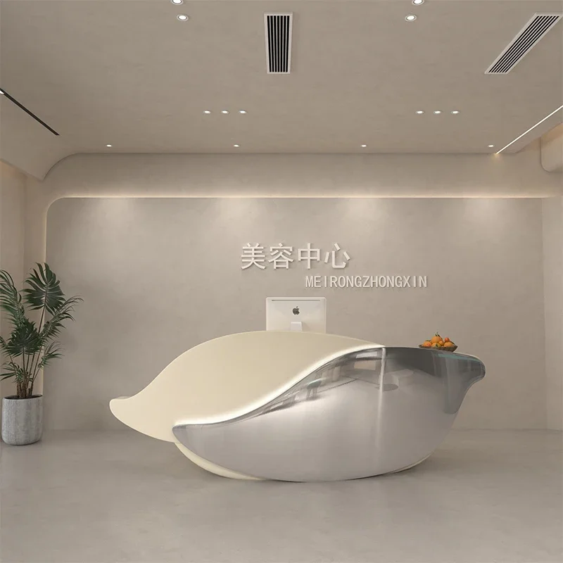 

Standing Front Reception Desks Register Lectern Modern Futuristic Mobile Bureau Meuble Minimalist Furniture