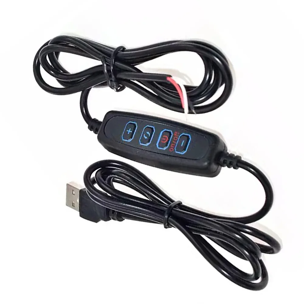 DC 5/12V uniwersalny ściemniacz LED USB przewód zasilający dopasowane kolory przedłużacz na wyłączonym złączu przełącznik