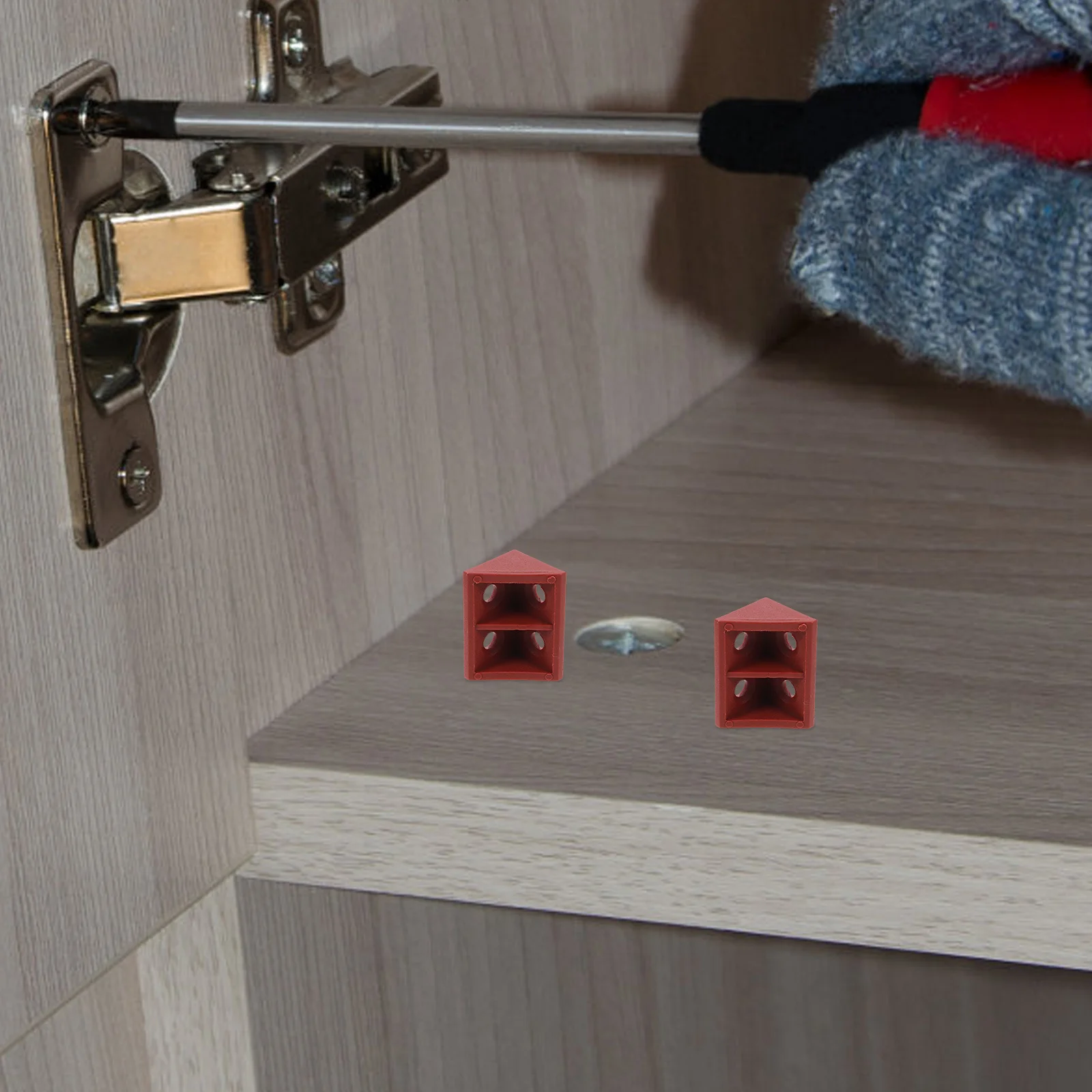 

20Pcs Furniture Corner Braces Plastic Angle Brackets for Cabinets Cupboards Shelves Support Durable Corner Brace