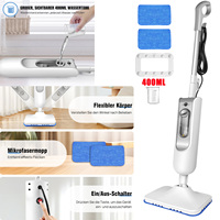 DayPlus Steam Mop & Detachable Steam Cleaner, 1500W Powerful Floor Steamer for Carpet Laminate Hardwood Grout Tile Marble, 400ml