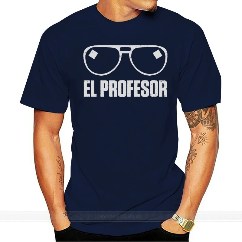 El Professor T-Shirt Money Mask La Casa Heist de Papel Dali Tokio Glasses cotton tshirt men summer fashion t-shirt euro size