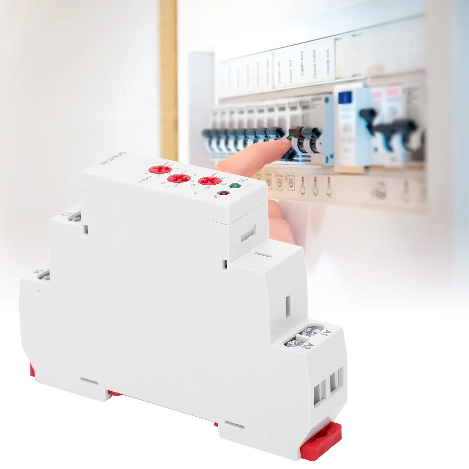 

Temperature Control Switch GRW8‑02 Temperature Control Relay Relay Temperature Control Relay DIN Rail Installation with Test