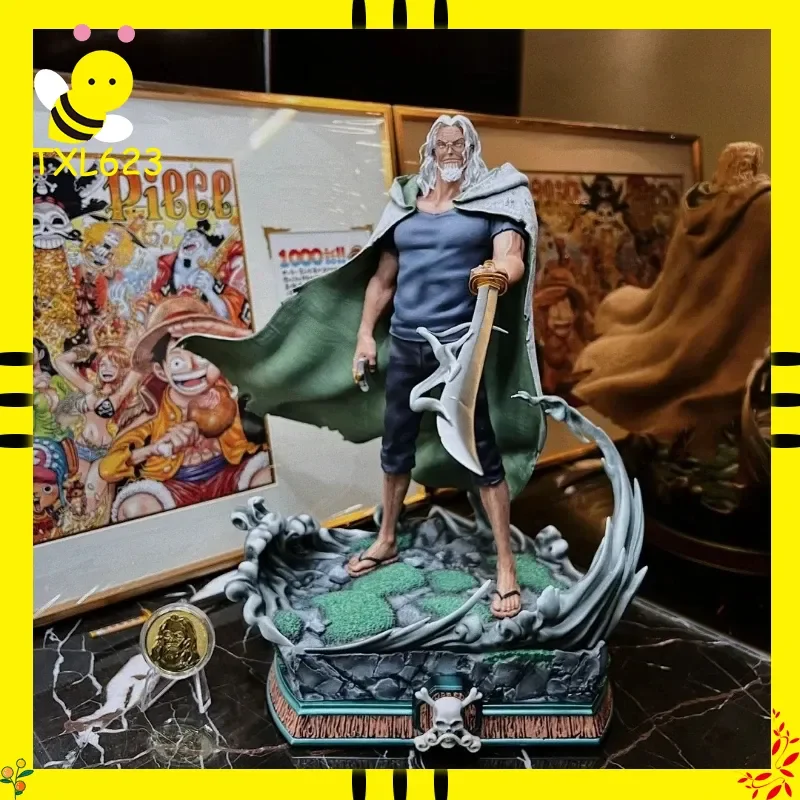 ワンピース 32cm シルバーズ・レイリー アクションフィギュア コレクタブルモデル アニメ GK おもちゃ スタチュー 剣付き 男の子向け デスクトップオーナメント