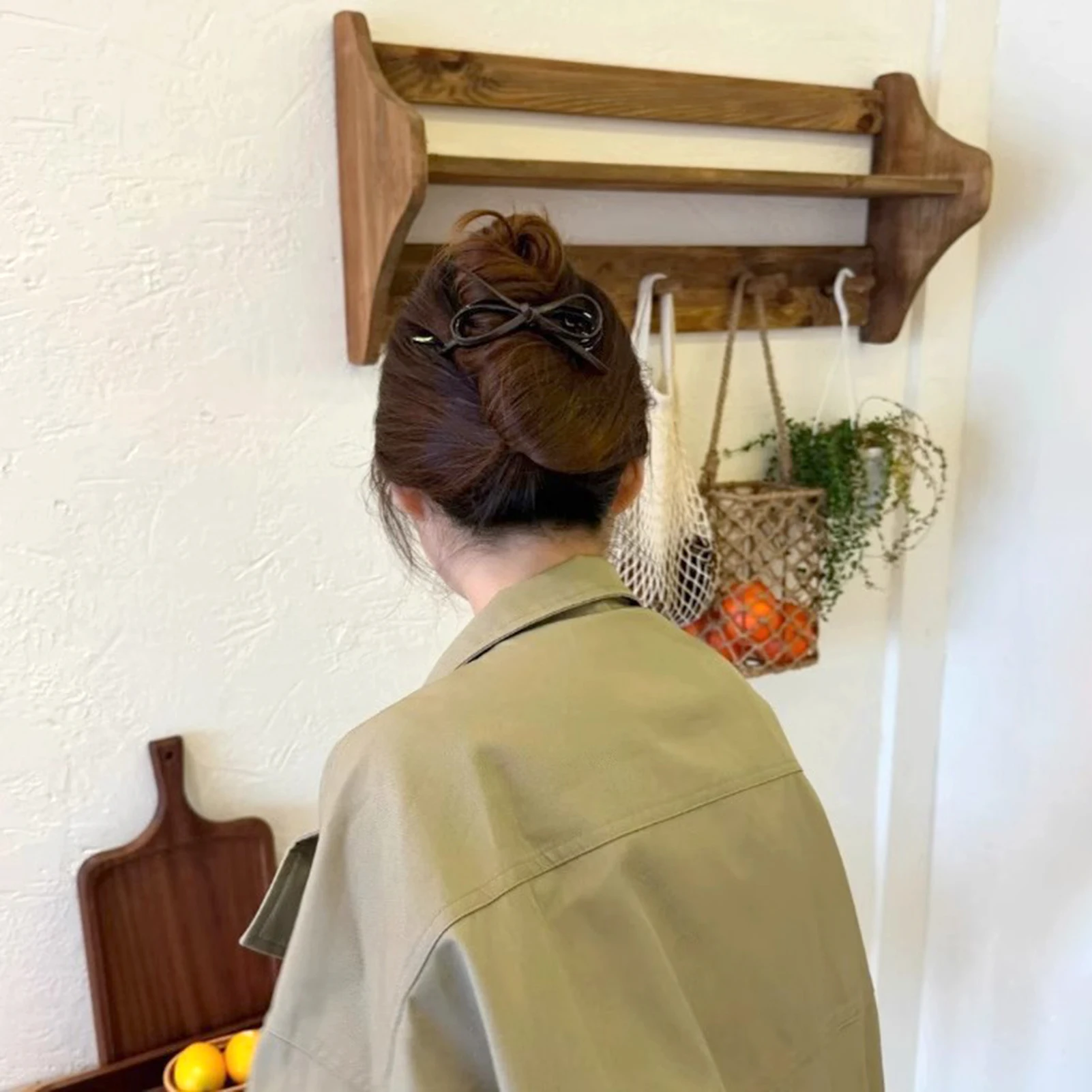 Koreanischer Stil Haarspange mit Drehverschluss, Kunstleder-Schleifenknoten für Damen, Vintage-Elegante Haarklammer für Party-Haaraccessoires – Detail 2