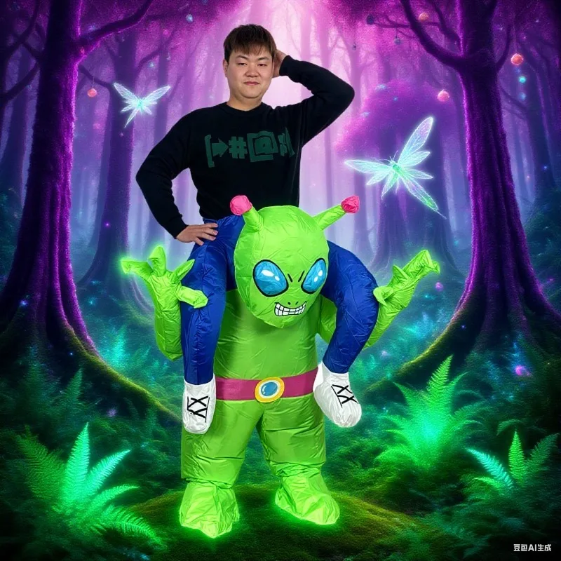 

Inflatable alien costume adult Halloween costume suit riding in alien suit men and women fancy party Cosplay dress up