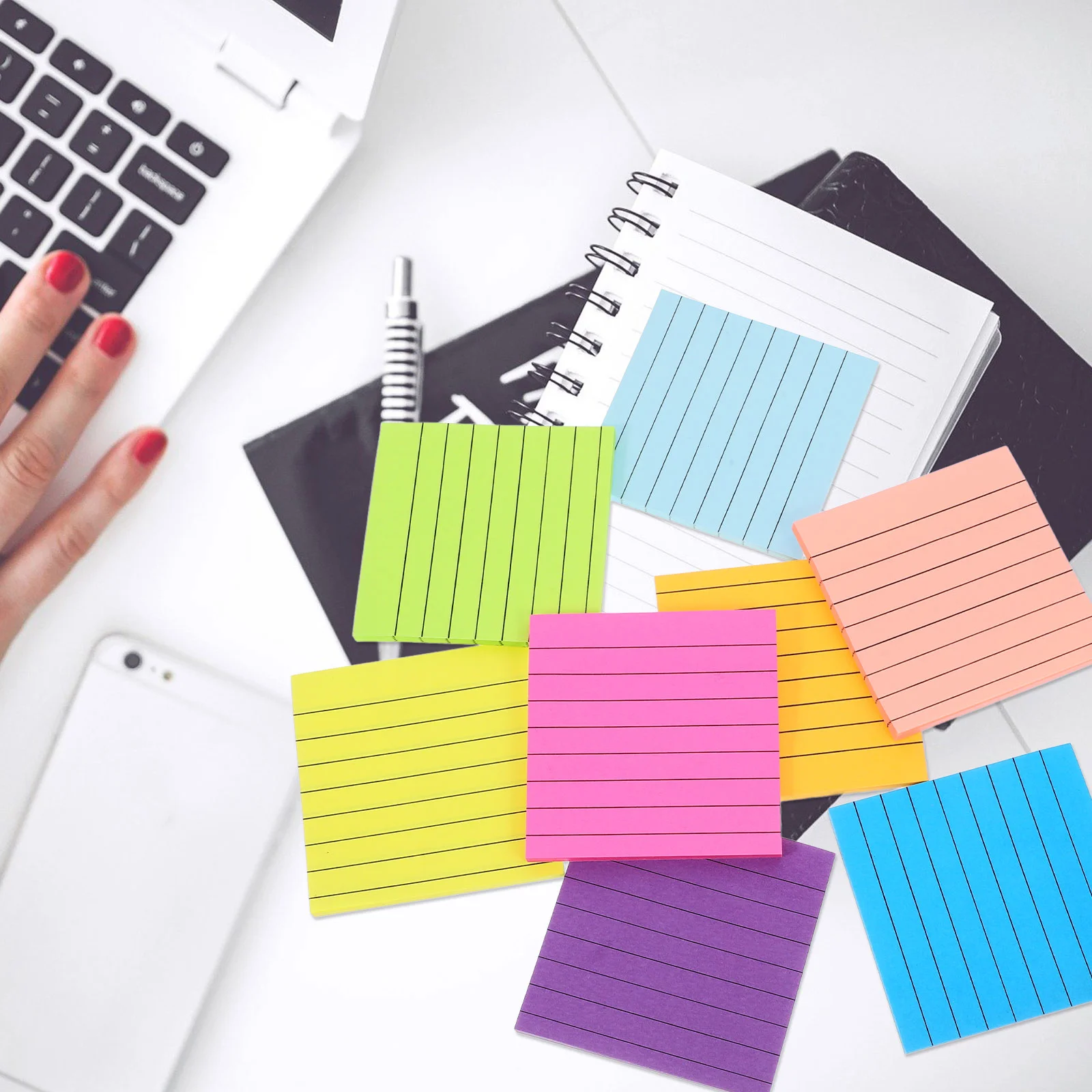 8 Pcs Memorandum Multipurpose Sticky Notes Office Student to Do Notepads Paper Practical Stickers Lovely
