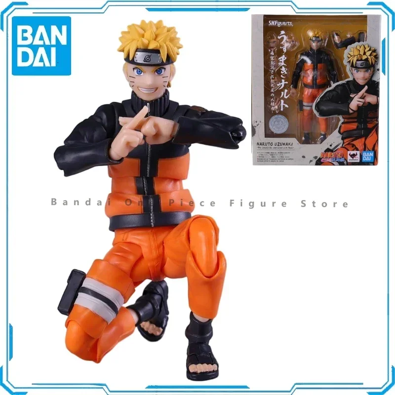 En Stock Original Bandai SHF Naruto Uzumaki figura de acción juguete de animación regalo modelo coleccionista Anime Hobby genuino