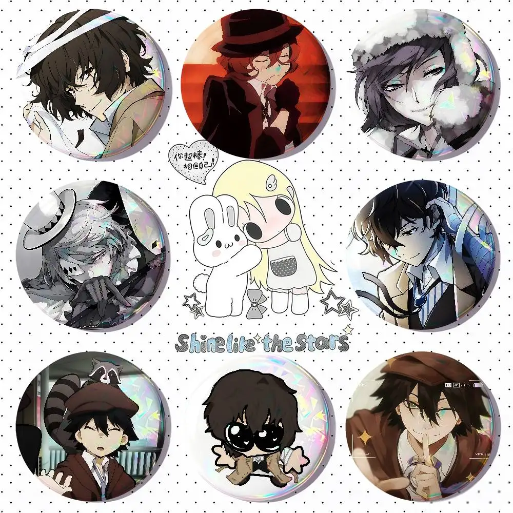 Cute Anime A-Bungo Stray DogsS Badge Pins For Friend, Backpack, Clothing, Collectible Accessories, Jewelry Gift
