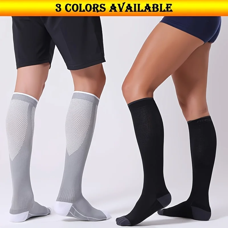 1/4 Paar Kompressionssocken für Herren und Damen, 20–30 mmHg – Durchblutungssocken, geeignet für Pflege und Reisen – weiche, atmungsaktive Sportsocken – Detail 11