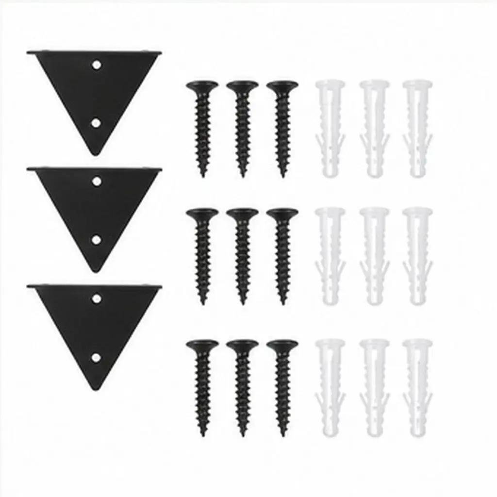 Heavy Duty Black Corner Shelf Brackets 4pcs, Wall Mounted Support for Books, Flowerpots & Storage Shelves