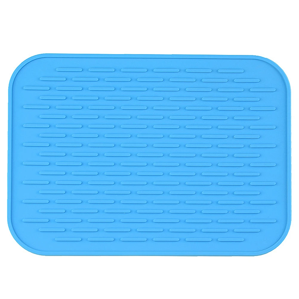 

Place Mats for Table Insulation Pads Placemat Square Silicone Cushion Baking Blue