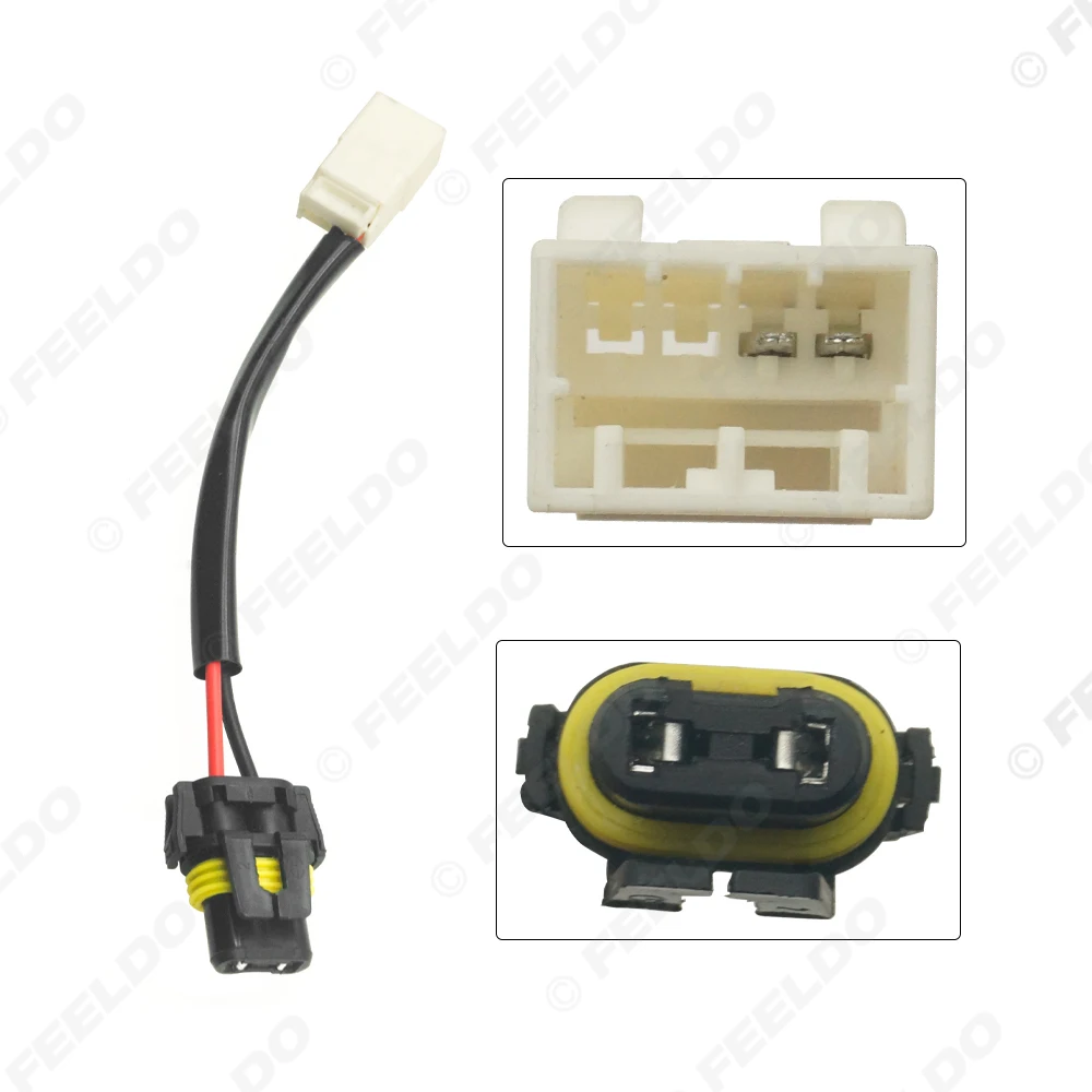 10Pcs Car HID LED Bulb Headlight Plug Adapter For Mitsubishi 4Pin Socket To 9005 Car Light Cord Connector Wire Harness Cable