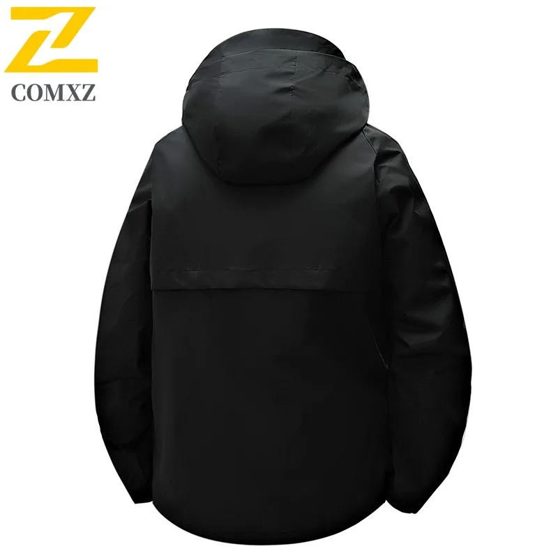 سترة واقية للرجال من COMXZ قابلة للتنفس فضفاضة للتخييم Athflow متعددة الاستخدامات سترات سفر مقاومة للاهتراء 2025 معطف مشي رياضي #4
