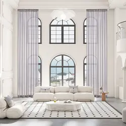 450CM Height Custom Made 400CM Length Custom Made Extra Long Sheer Curtain Sheer Drape for High Ceiling Tulle Curtain