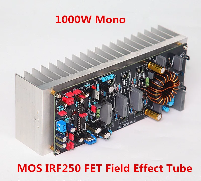 Dual DC40-90V 1000W 8R MOS IRF250 FET Field Effect Tube Mono HiFi IR2110 Digital Audio Amplifier Board