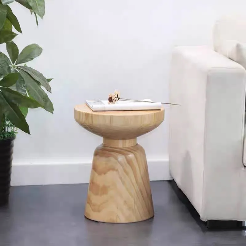 Solid wood log edge few stumps ornament round living room household chair wooden pier