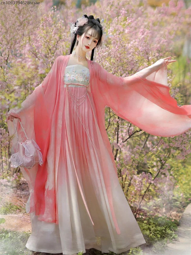 Oude Traditionele Chinese Vrouwen Hanfu Jurk Fee Volksdans Tang-dynastie Prinses Outfits Chinese Stijl Carnaval Cosplay