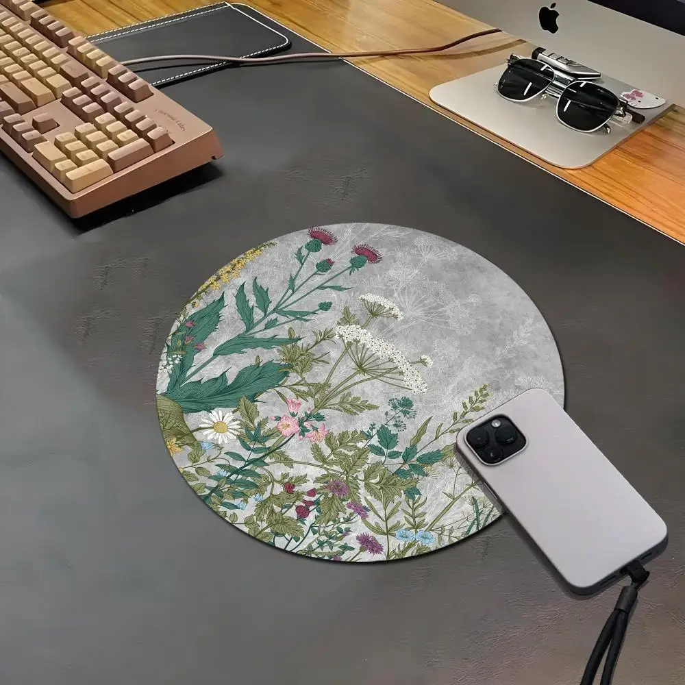 

HYBXAXC Watercolor Wild Flower Border Floral Print Mat Non-Slip Rubber Mouse Pad for Office Gaming Keyboard Wireless Boy