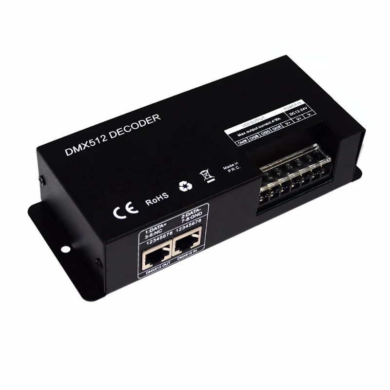 4 channel DMX512 decoder DMX512 controller RGBW stage lighting engineering DMX sub-controller