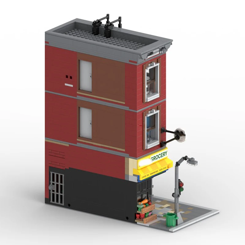 モックビルディングブリック 有名な映画の食料品店 ストリートビューモデル テクノロジーモジュラーブロック ギフト クリスマスおもちゃ DIY組み立て