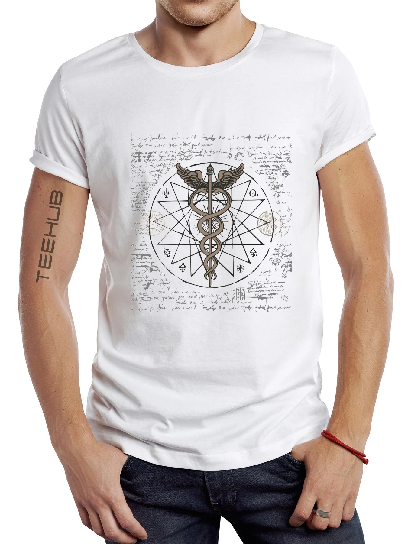 2024 Newest Men's Funny Ancient Science Dragonfly Study Printed Tee Short-Sleeve T-Shirt Tops For Spring Summer