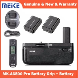 Meike MK-A6500 Pro Battery Grip Built-in Remote Control 100M Vertical-Shooting with FW50 Battery for Sony A6500 Mirroless Camera