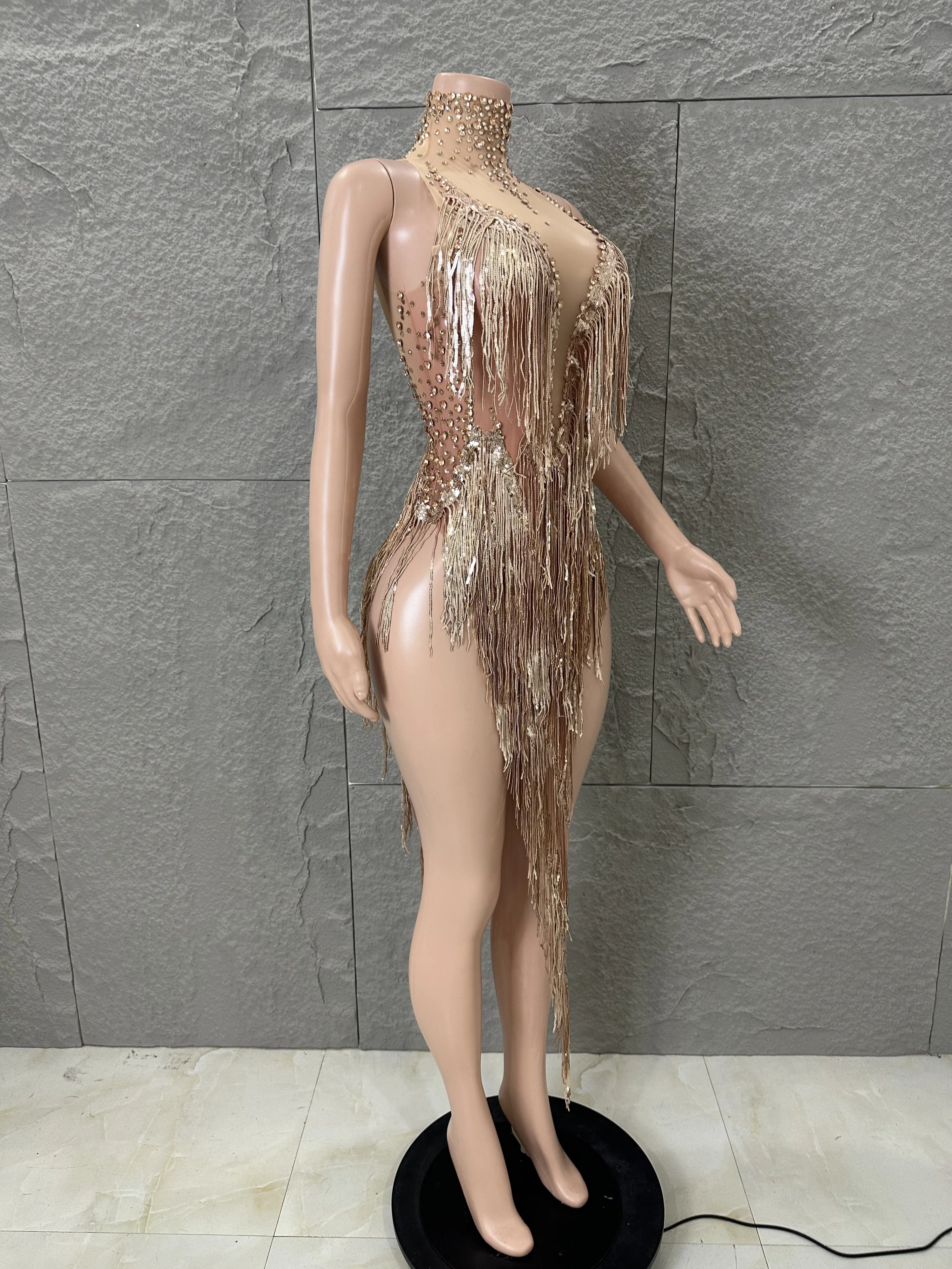 

Opulent Avant-Garde Diamond Dress Sexy Birthday Party Dress Women Evening Party Celebrate Nightclub Performance Costume