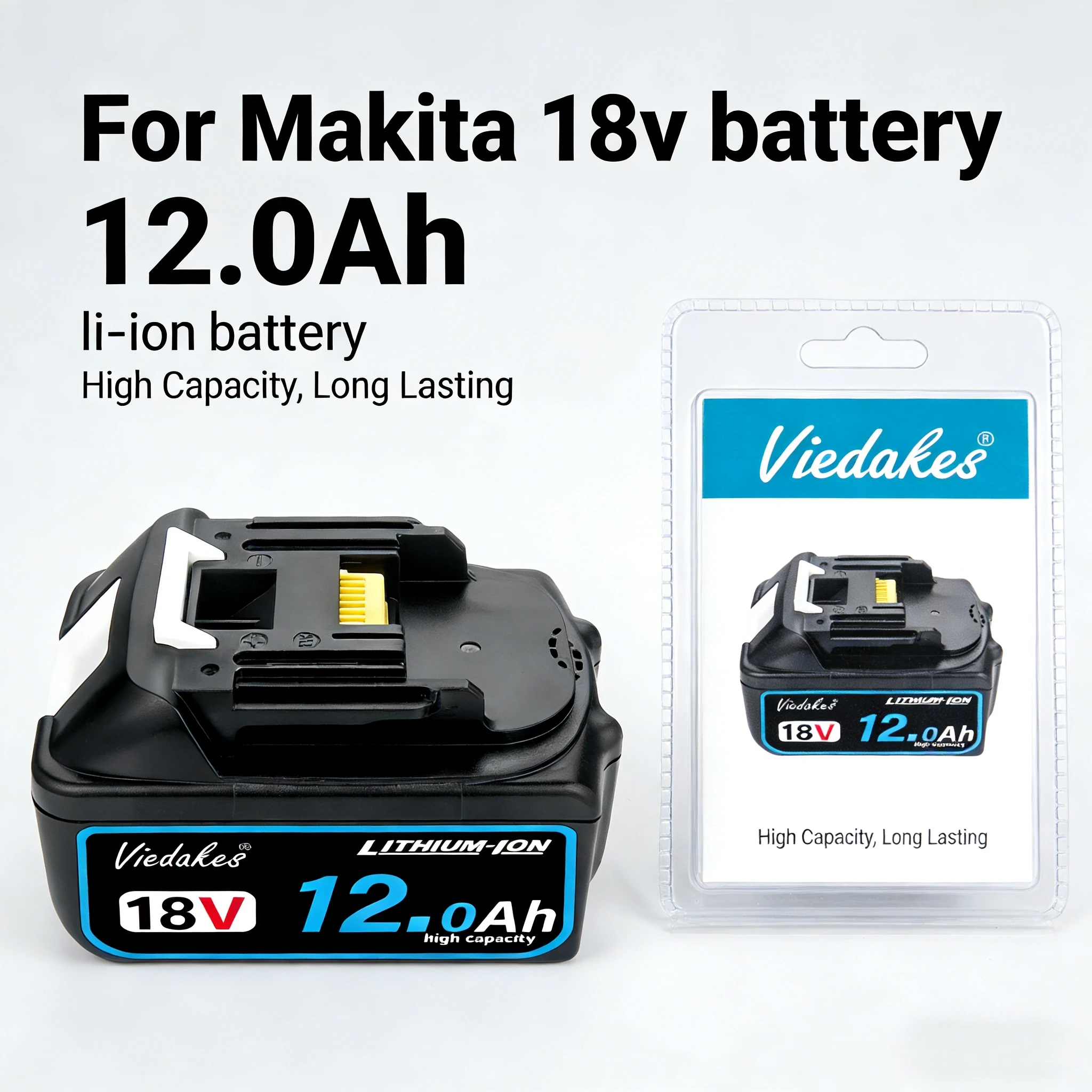 

Genuine for Makita 18V Battery 12ah,With Battery Indicator Rechargeable for Makita,BL1830 BL1840 BL1850 Power Tool Battery