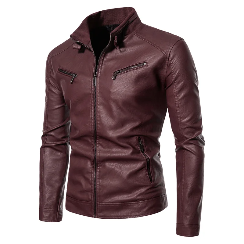 

Male Outerwear Leather Suit Jacket Men Slim Fit Short Coat Men Fashion Leather Jacket Streetwear Casual Blazer Jackets Male