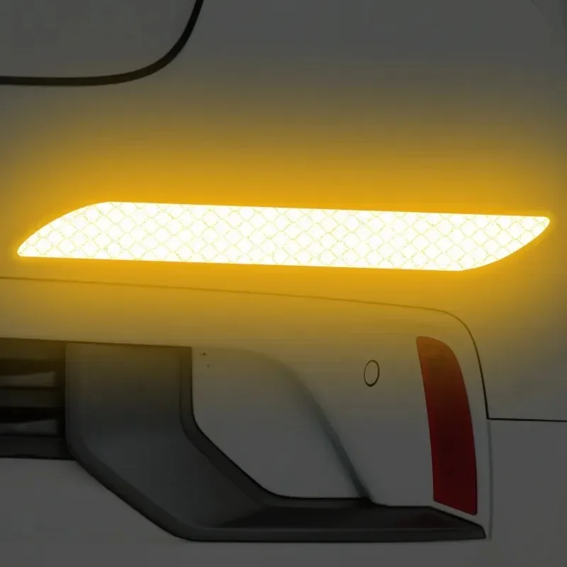 

Pkx для укладки, предупреждающие наклейки, декоративные 2 шт., автомобильная светоотражающая лента, бампер, дверь, лист, доска, знак безопасности вождения, Reflecti