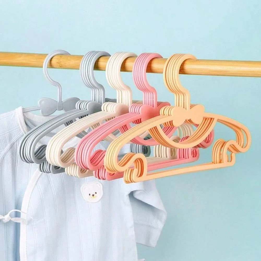 

10 Pcs Portable Baby Clothing Organizer Windproof Non-slip Nursery Children Hangers Plastic Toddler Infant Coats Home Rack