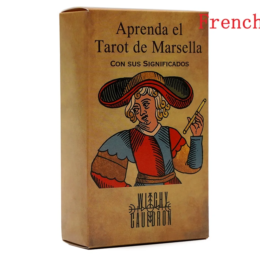 French Oracle Aprenda el de Marseille Tarot للمبتدئين بطاقات التارو المصورة مع التارو الفرنسي مع دليل التعليمات
