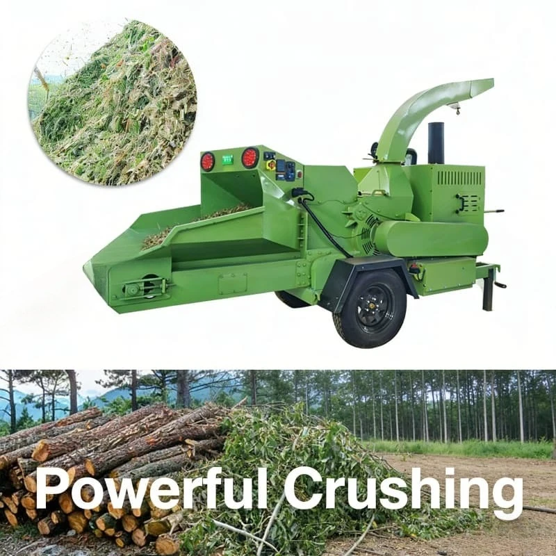 

Industrial High Efficient Mobile Wood Crusher Chipper Machine Forestry Machinery Wood Chipper Customized High Quality Shredder