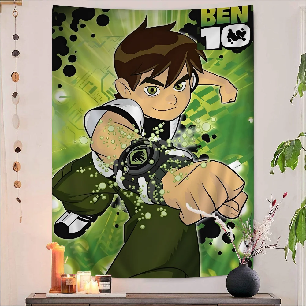 Cartoon B-Ben 10 Cool Hanging Bohemian Tapestry Bohemian Wall Tapestries Mandala Kawaii Room Decor