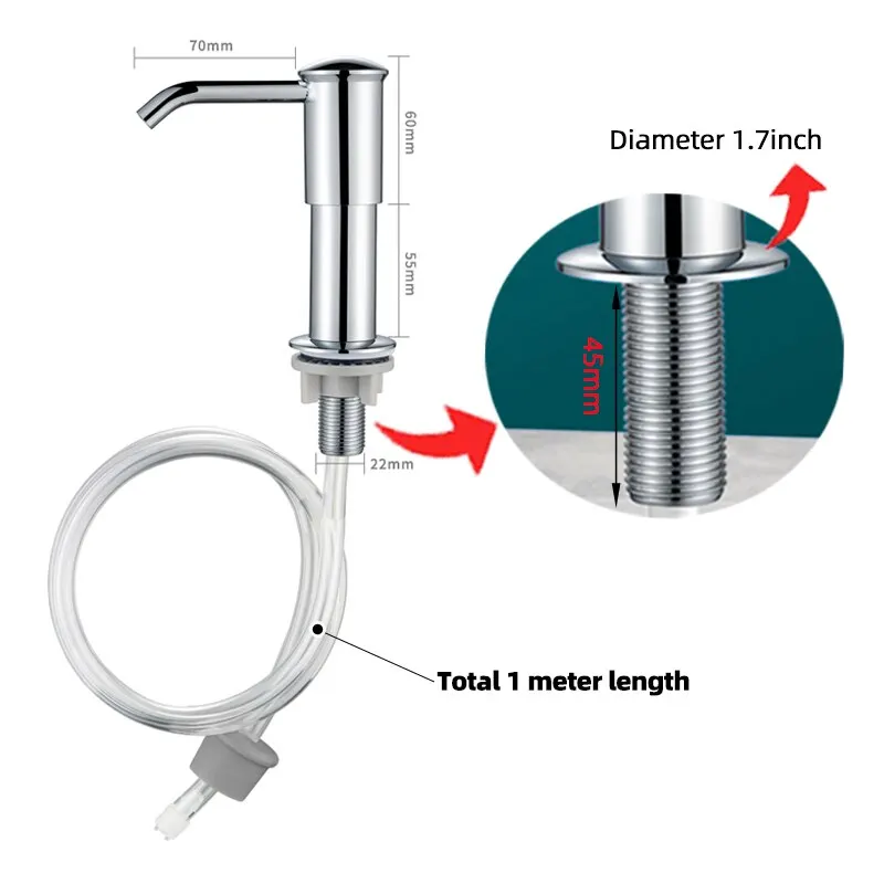 حوض BAOKEMO مع أنبوب تمديد تصميم ممتد موزع ضغط يدوي تدفق كبير للمطبخ