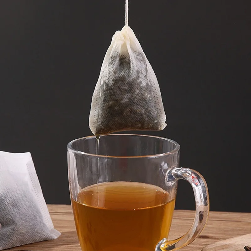 Disposable Tea Filter Bags Non-woven Fabric Tea Bag With Drawstring Kitchen Filter Paper For Coffee Herb Loose Tea Cooking Pack