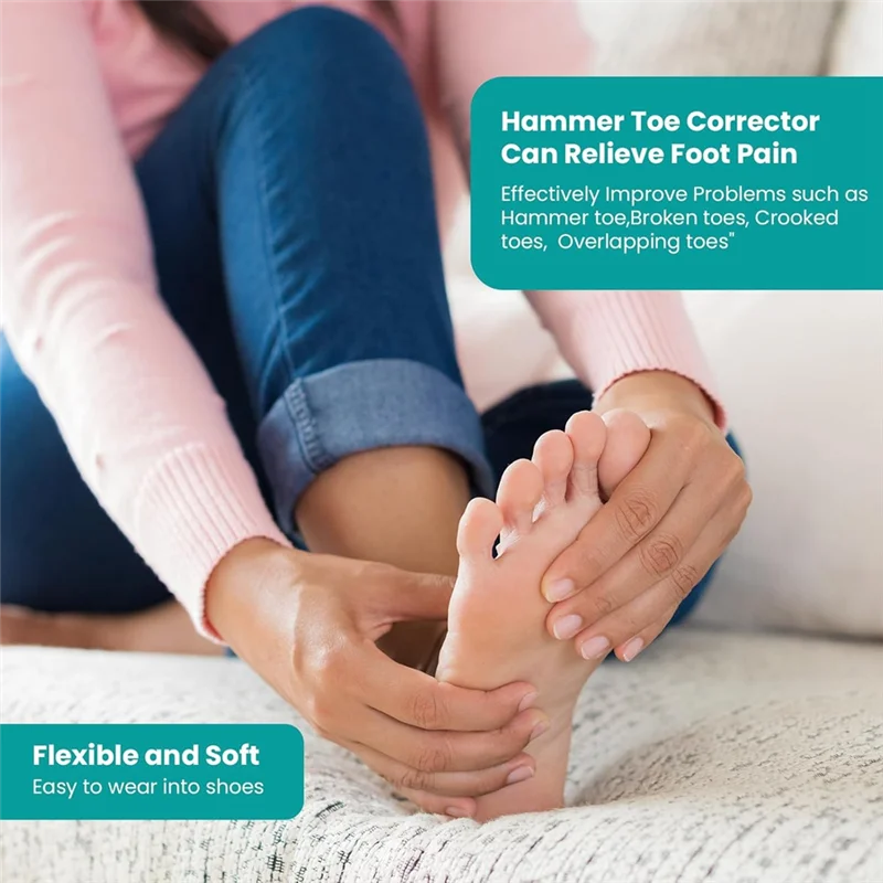 Alisador de dedos en martillo, corrector de dedos en martillo de 12 piezas para mujeres y hombres, férula para dedos con mangas de silicona de 3 tamaños
