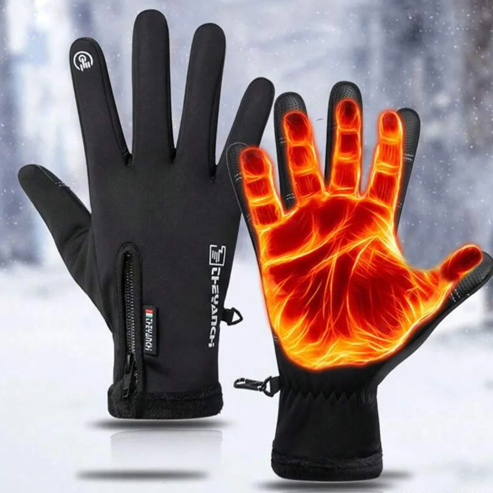 AliExpress GTUBIKE Outdoor Winter Cycling Ski Gloves for Men Women Waterproof Touchscreen Warm Non-Slip Gloves Snowboard Motorcycle Gloves