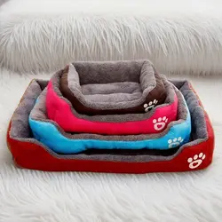 Plus Size Dog Puppy Cat Baskets Warm House Candy-colored Square Nest Pet Dog Bed Pet For Small Medium Dogs Kennel