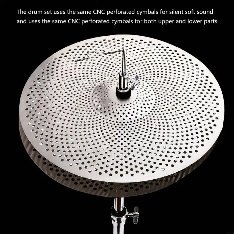 Drum Practice Cymbal Mutes Special Punching Technology Noise Suppression Alloy For Indoor Rehearsal 24BD