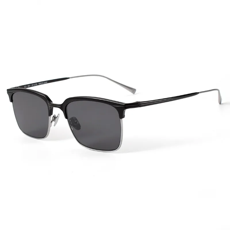 

New travel sunglasses men's trendy box fashion versatile pure titanium sunglasses men's outdoor sunscreen